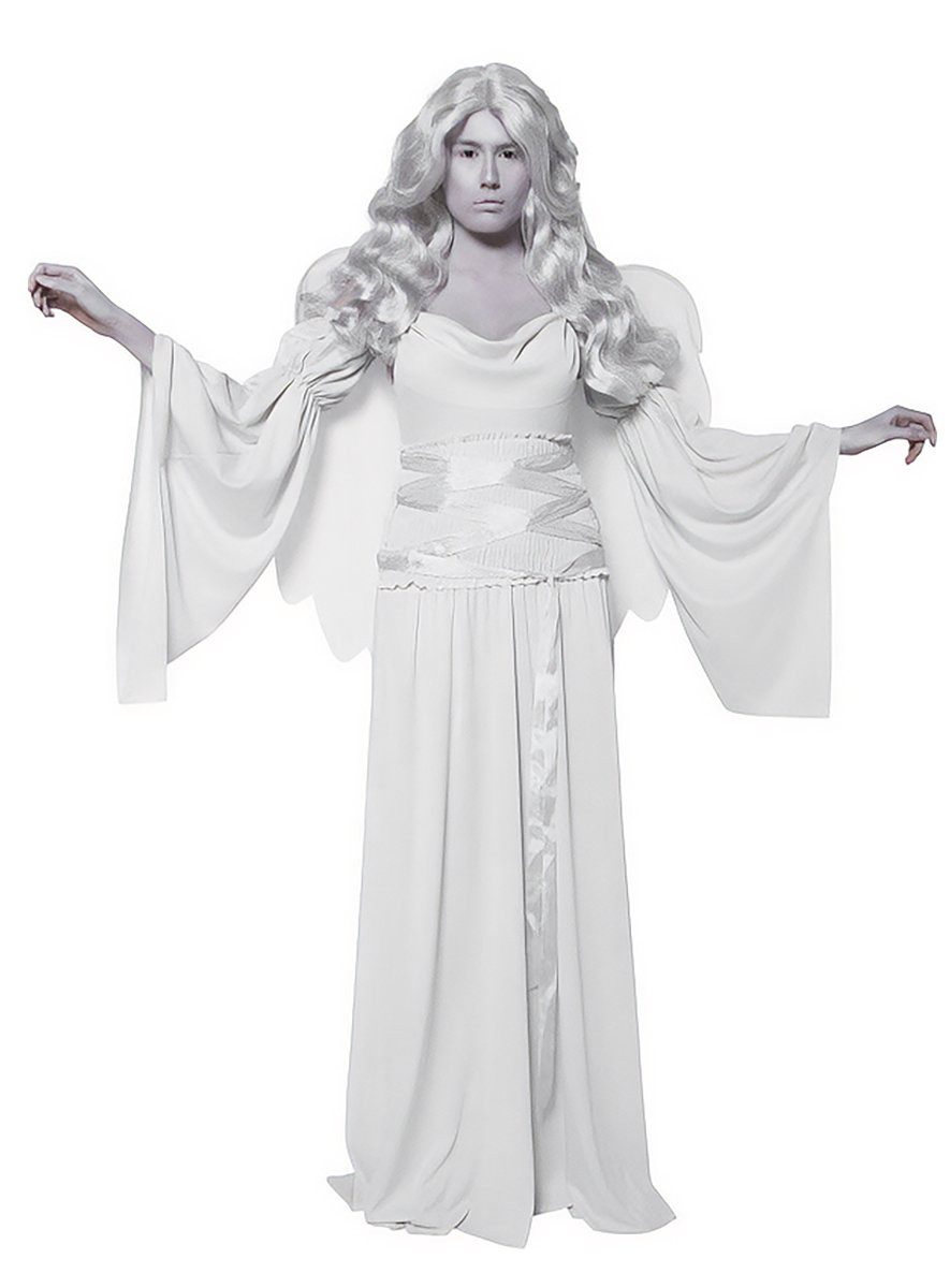Smiffys Engel-Kostüm Friedhofsengel Kostüm, Nicht strahlend, sondern blass und steinern wie eine Statue