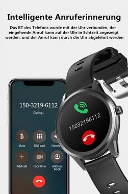 Insma Smartwatch (4,65 cm/1,28 Zoll), 1-tlg., Multimodi, IP67 Wasserdicht