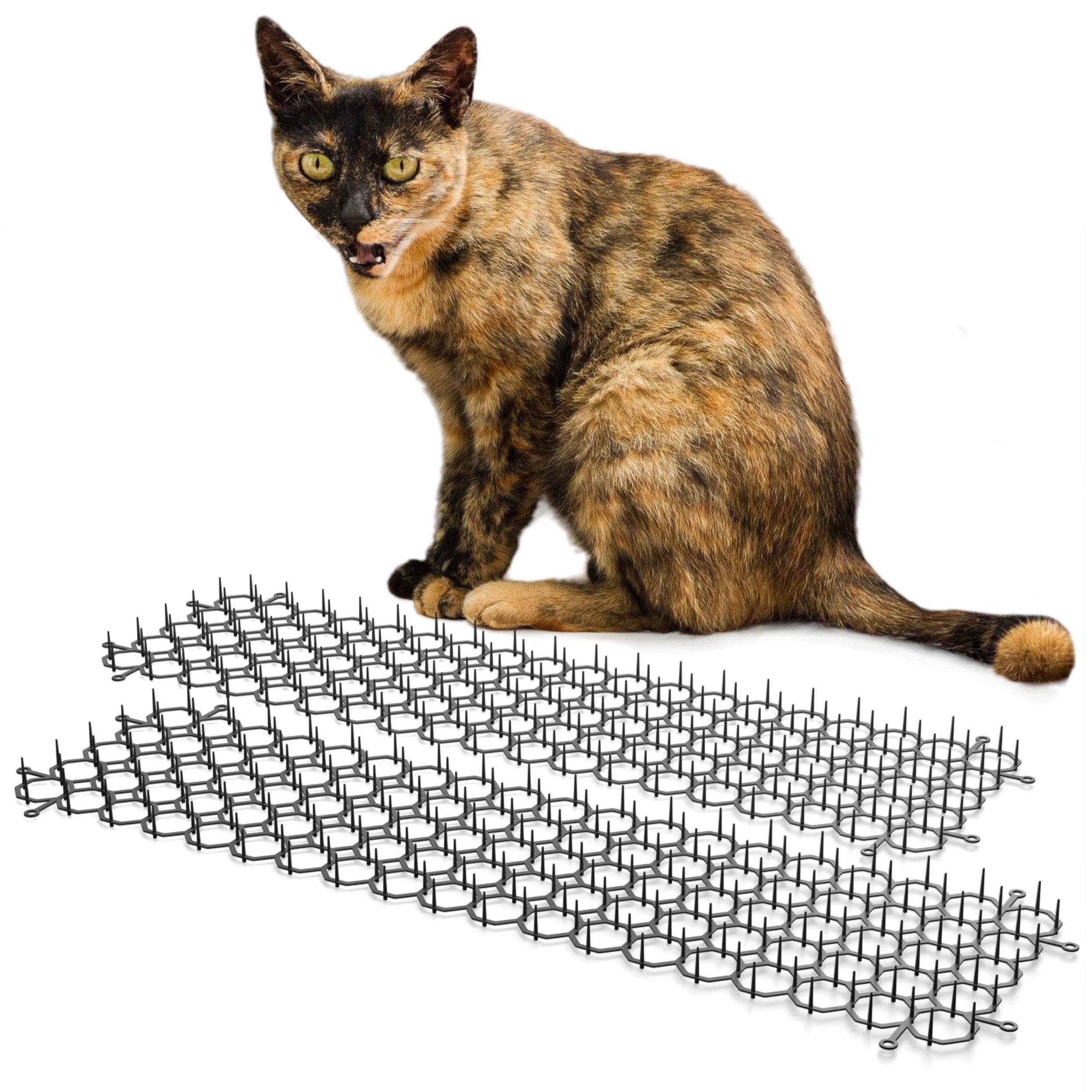 Oramics TierabwehrAttrappe 2x Dornengitter Tierabwehrmatte je 49x14cm