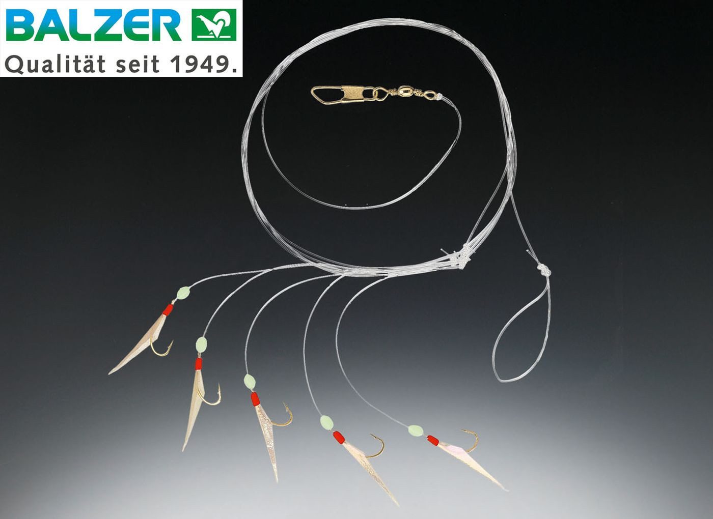 Balzer Искусственная приманка Balzer Micro Heringssystem 1,50m 5 Angelhaken Gr. 14 - Heringsrig