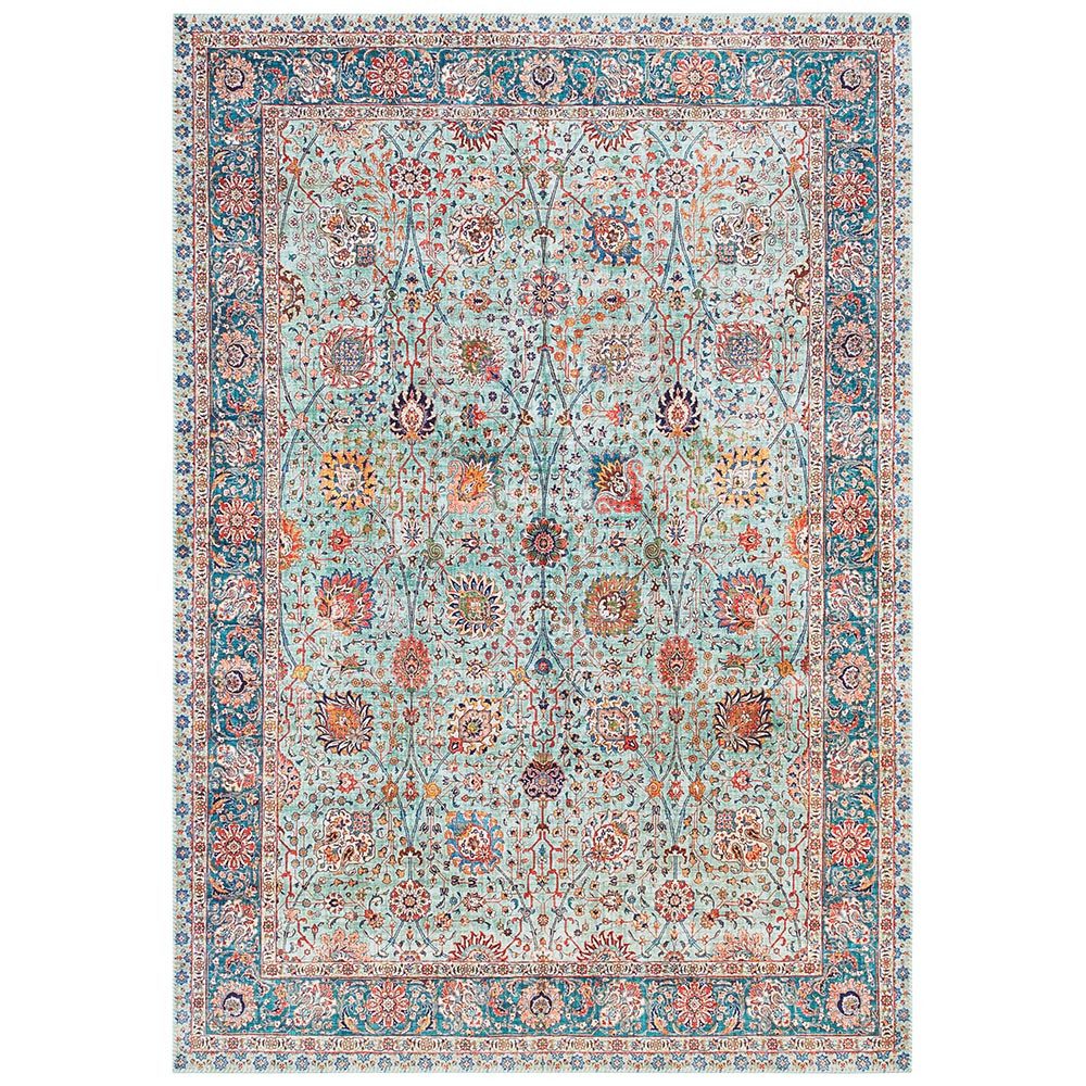 ELLE DECORATION Teppich Kurzflor Teppich Mahal Jade grün, rechteckig, Höhe: 7 mm