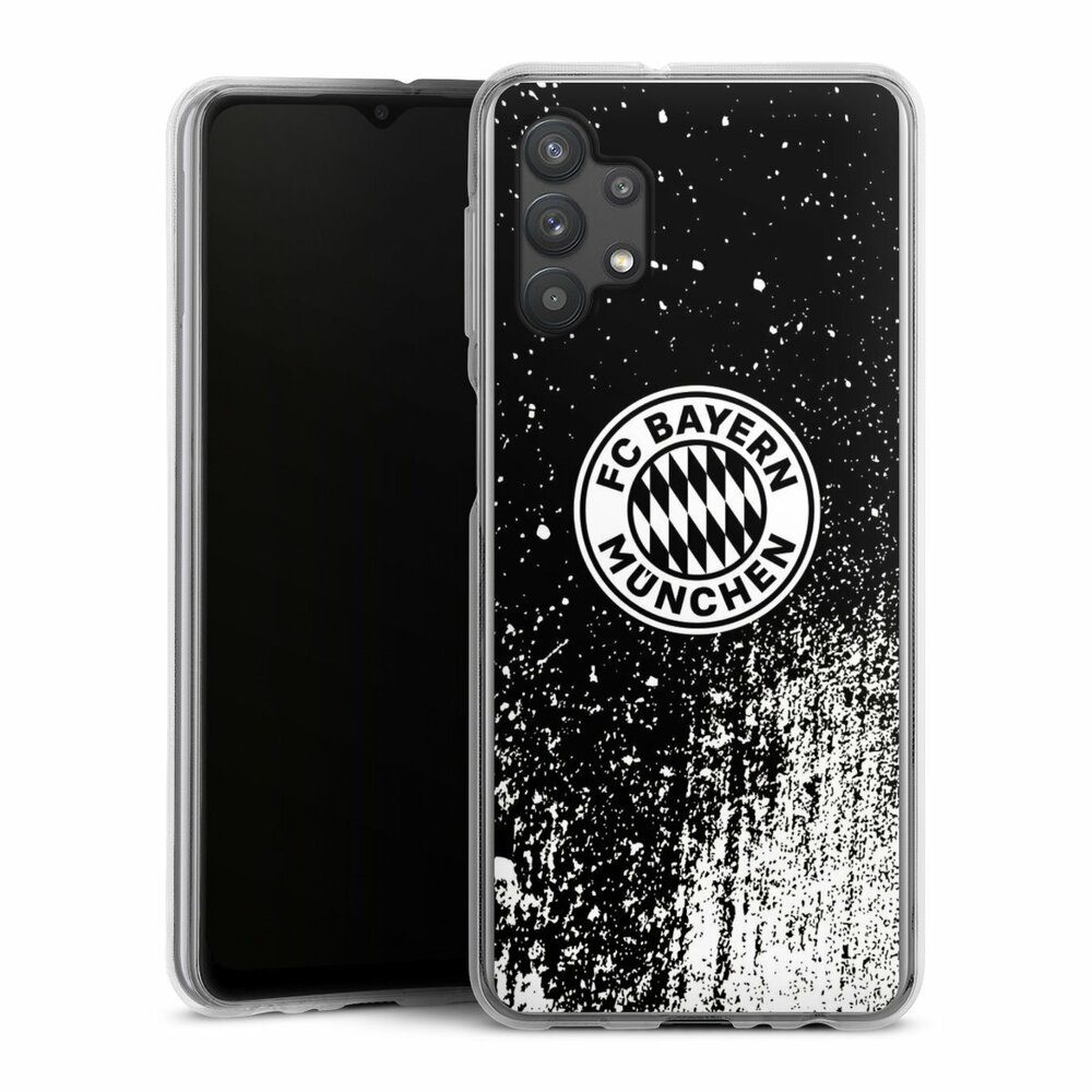 Handyhülle FC Bayern München Offizielles Lizenzprodukt FCB Splatter Schwarz - FCB