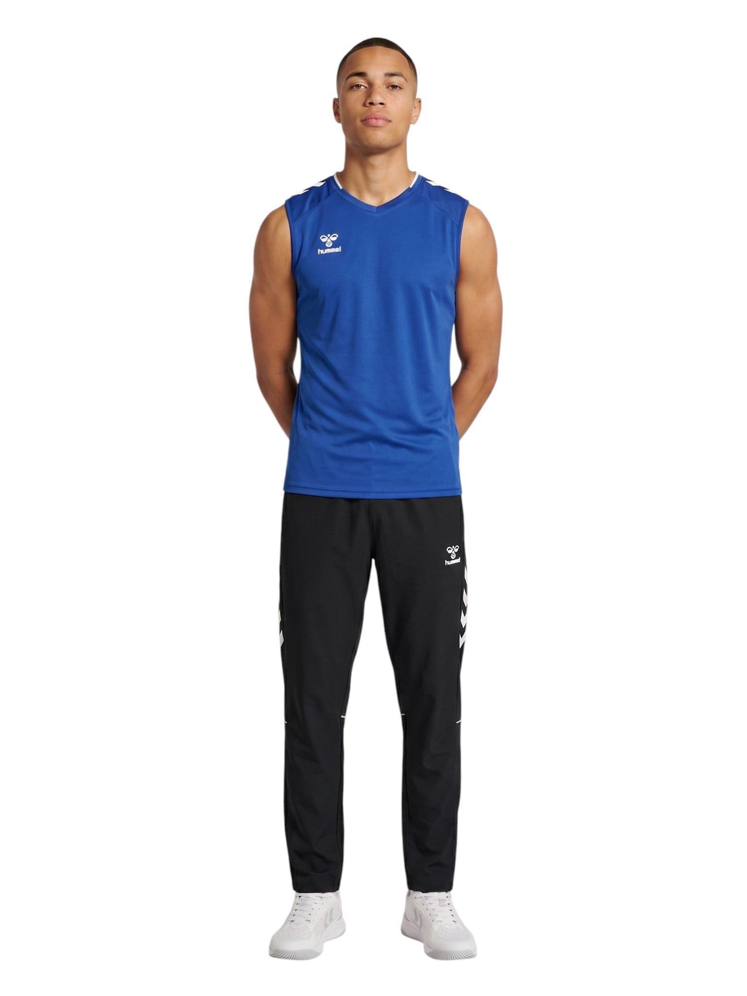 hummel Tanktop Sport-Tank hmlCORE 2.0 Jersey (100% rec. Polyester) blau/weiss Herren – Bild 5 von 5