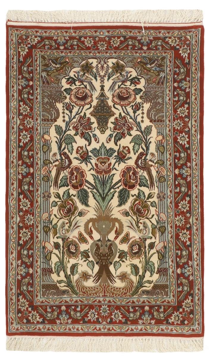 Orientteppich Isfahan 70x112 Handgeknüpfter 6 rechteckig, Nain Perserteppich, Orientteppich Höhe: Trading, / mm