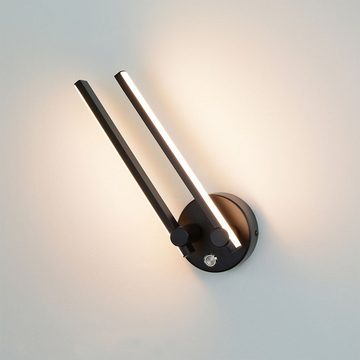 oyajia Wandleuchte LED Wandleuchte, 12W Wand Lichter mit Einstellbar Lampenarm, 53cm, LED fest integriert, Warmweiß, Nordic Wandleuchte