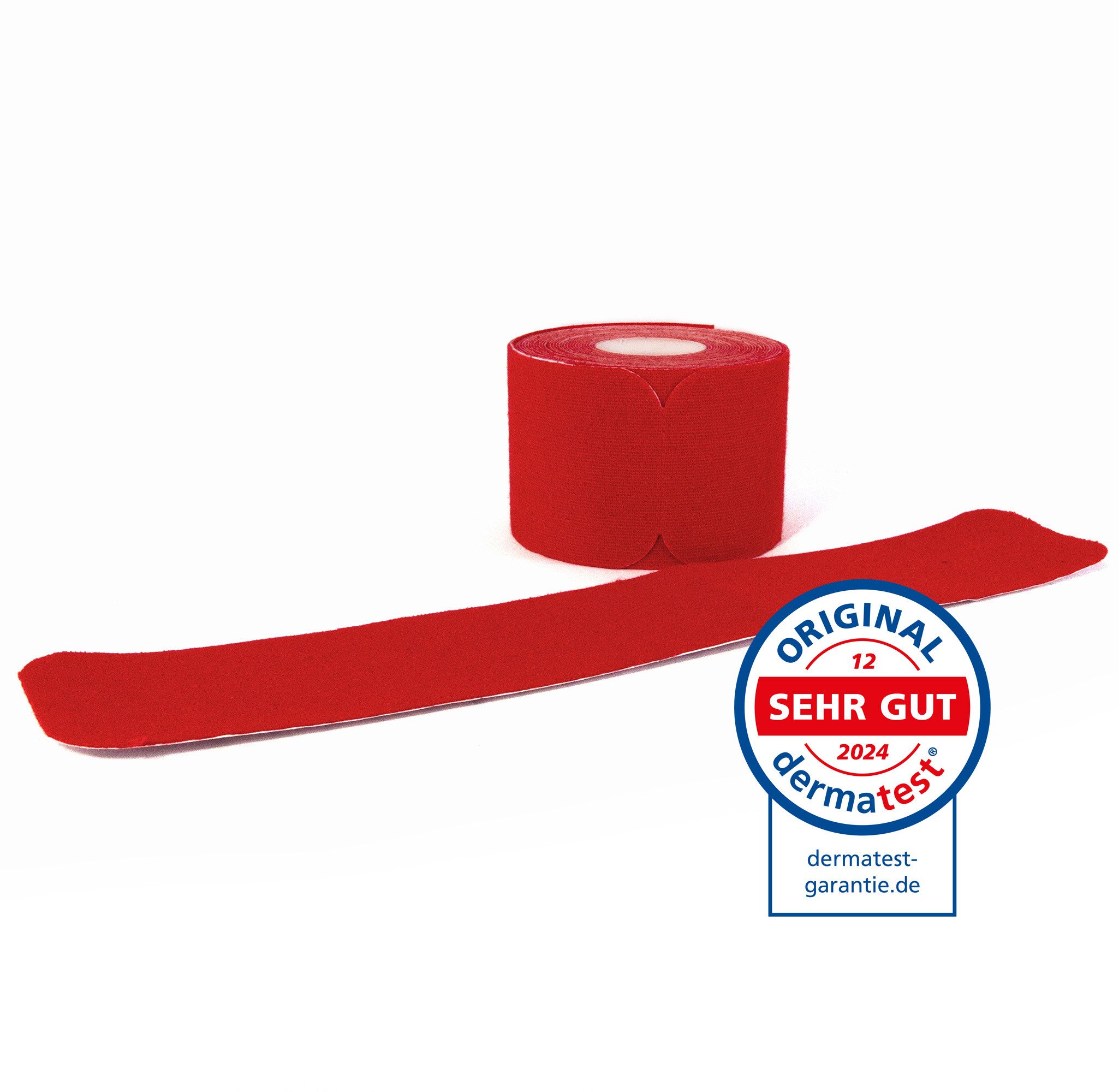 Axion Kinesiologie-Tape PRECUT, 20 vorgeschnittene Sport Tapes 25 x 5 cm - in rot (1-St) wasserfest - hautfreundlich - elastisch, Kinesio-Tapes selbstklebend