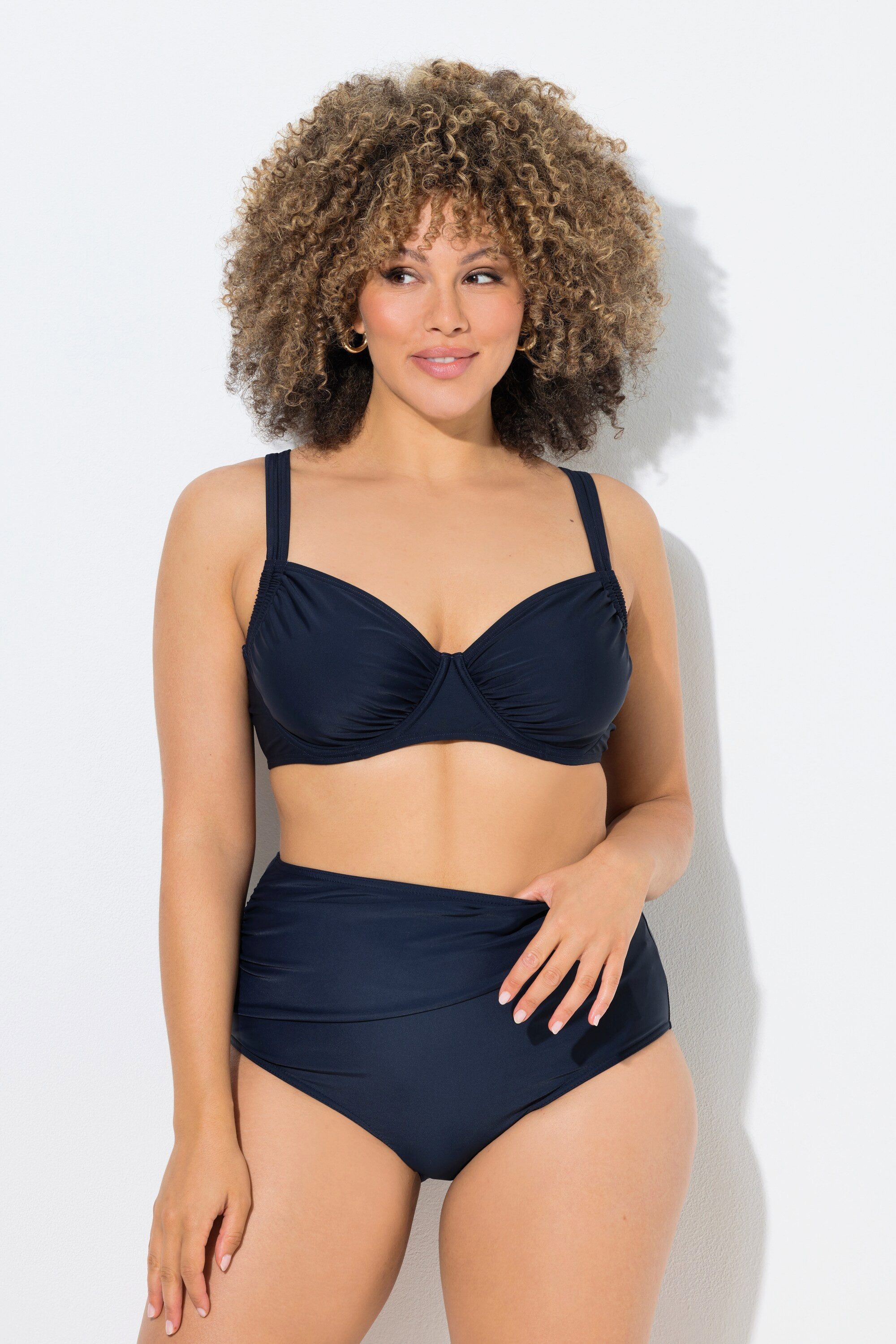 Ulla Popken Bügel-BH Bügel-Bikini Raffung Träger verstellbar