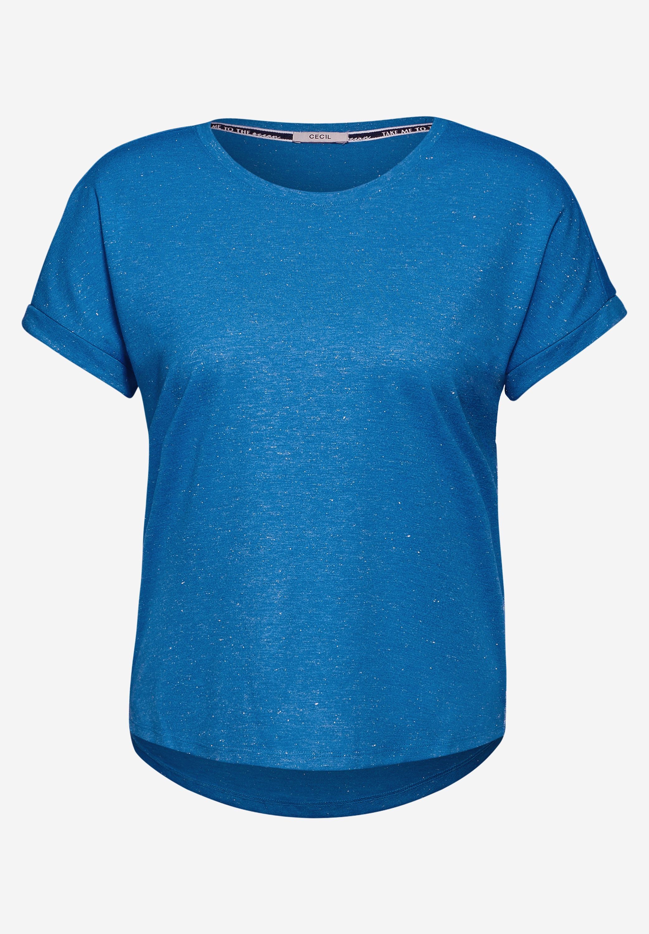 CECIL T-Shirt Basic Glitzer T-Shirt (1-tlg) günstig online kaufen