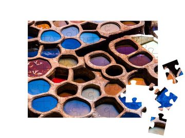 puzzleYOU Puzzle Handwerkliche Farbenpracht in Fez, Marokko, 48 Puzzleteile, puzzleYOU-Kollektionen Marokko