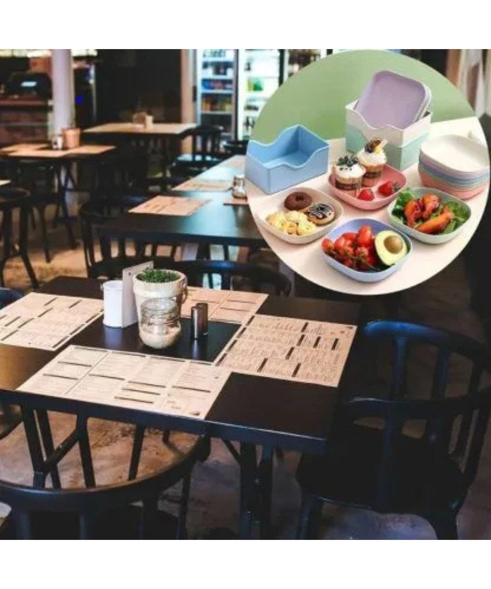 Dessertteller Obst- und Dessertteller (10 Stück), (10 St), waschbar; multifunktional; wiederverwendbar