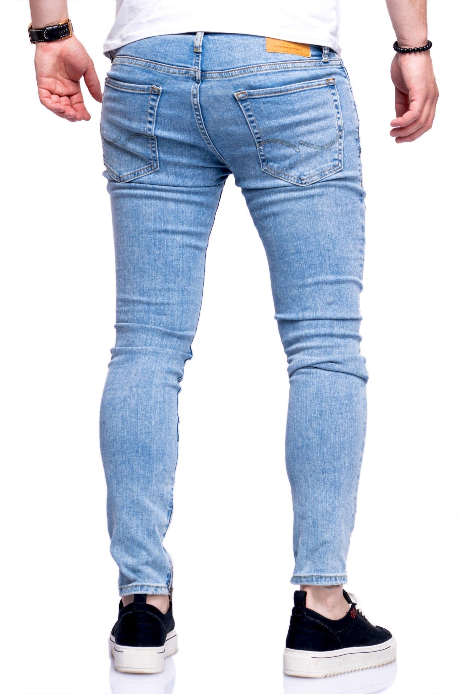 Jack & Jones Slim-fit-Jeans LIAM mit Destroyed-Elementen günstig online kaufen
