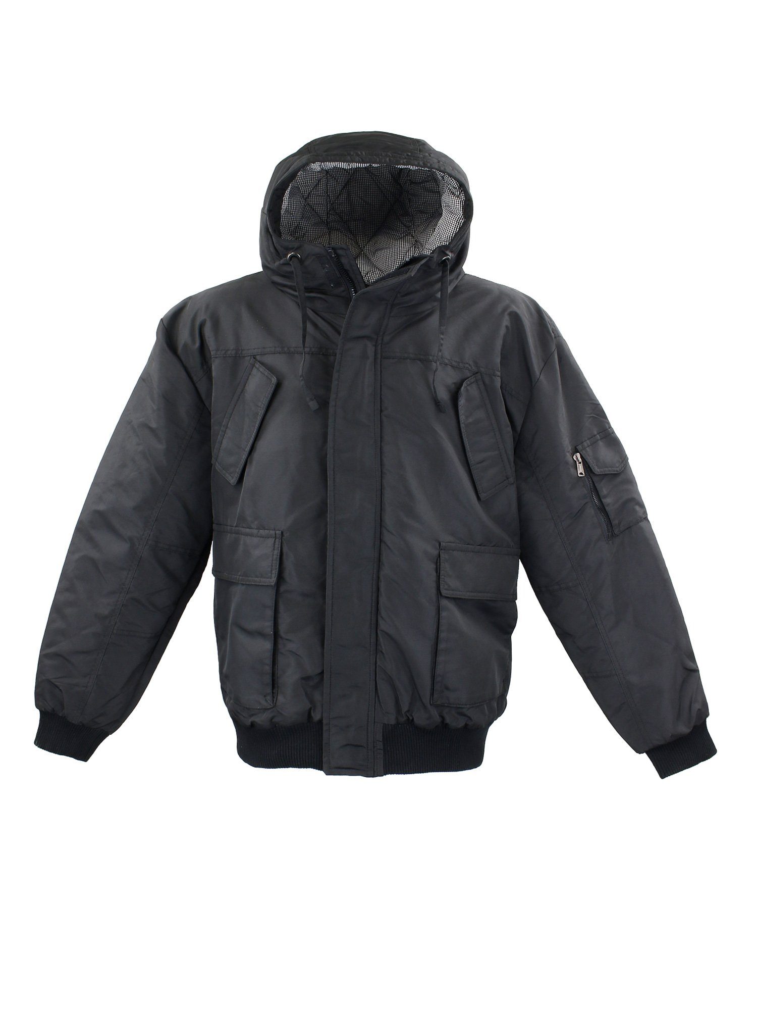 Lavecchia Winterjacke Lavecchia Herren Jacke LV-705 (Black, 7XL) Bomberjacke mit Kapuze