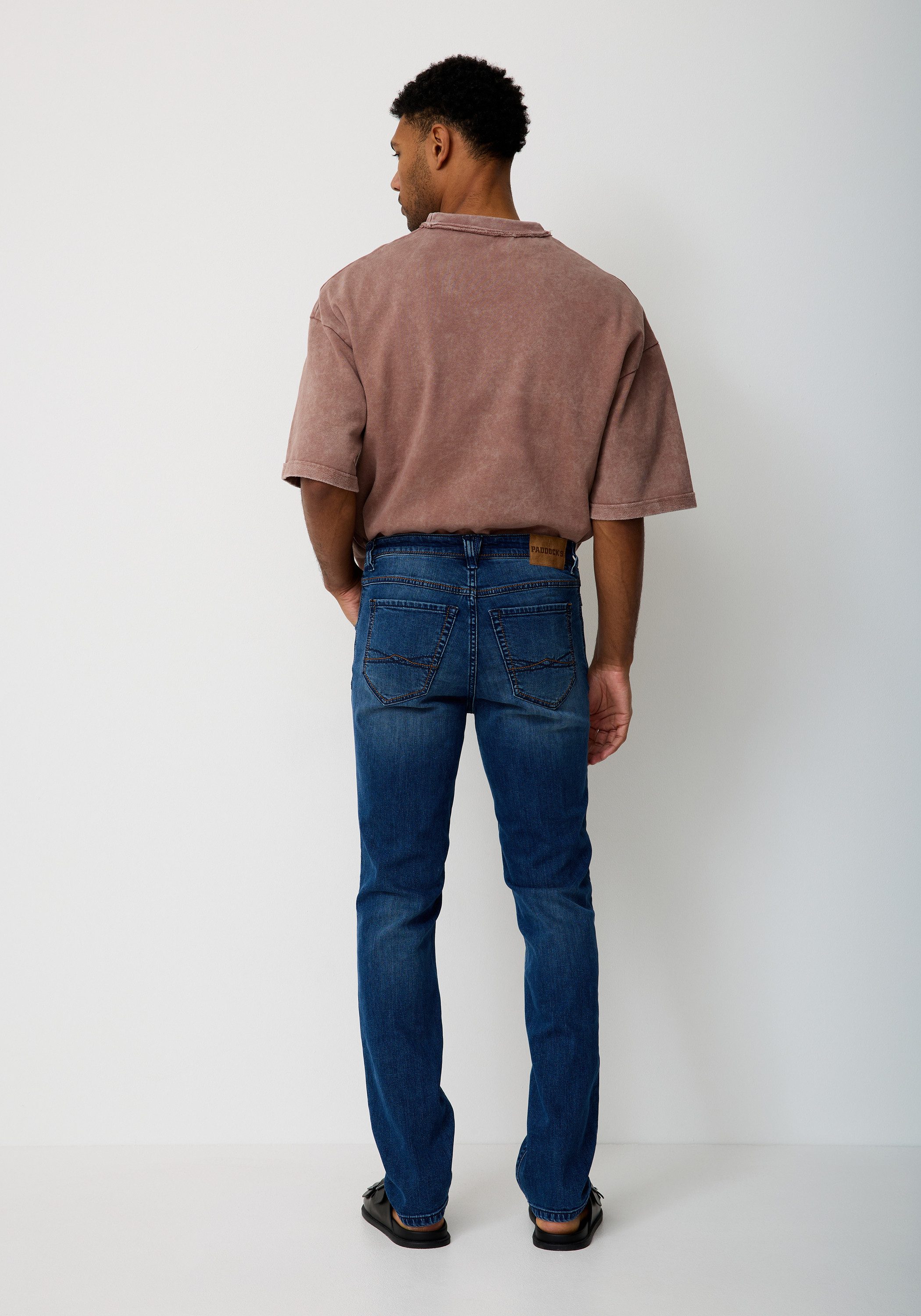 Paddock's Slim-fit-Jeans PIPE Saddle Stitch 5-Pocket Jeans mit markanten Nähten und Stretchanteil – Bild 5 von 5