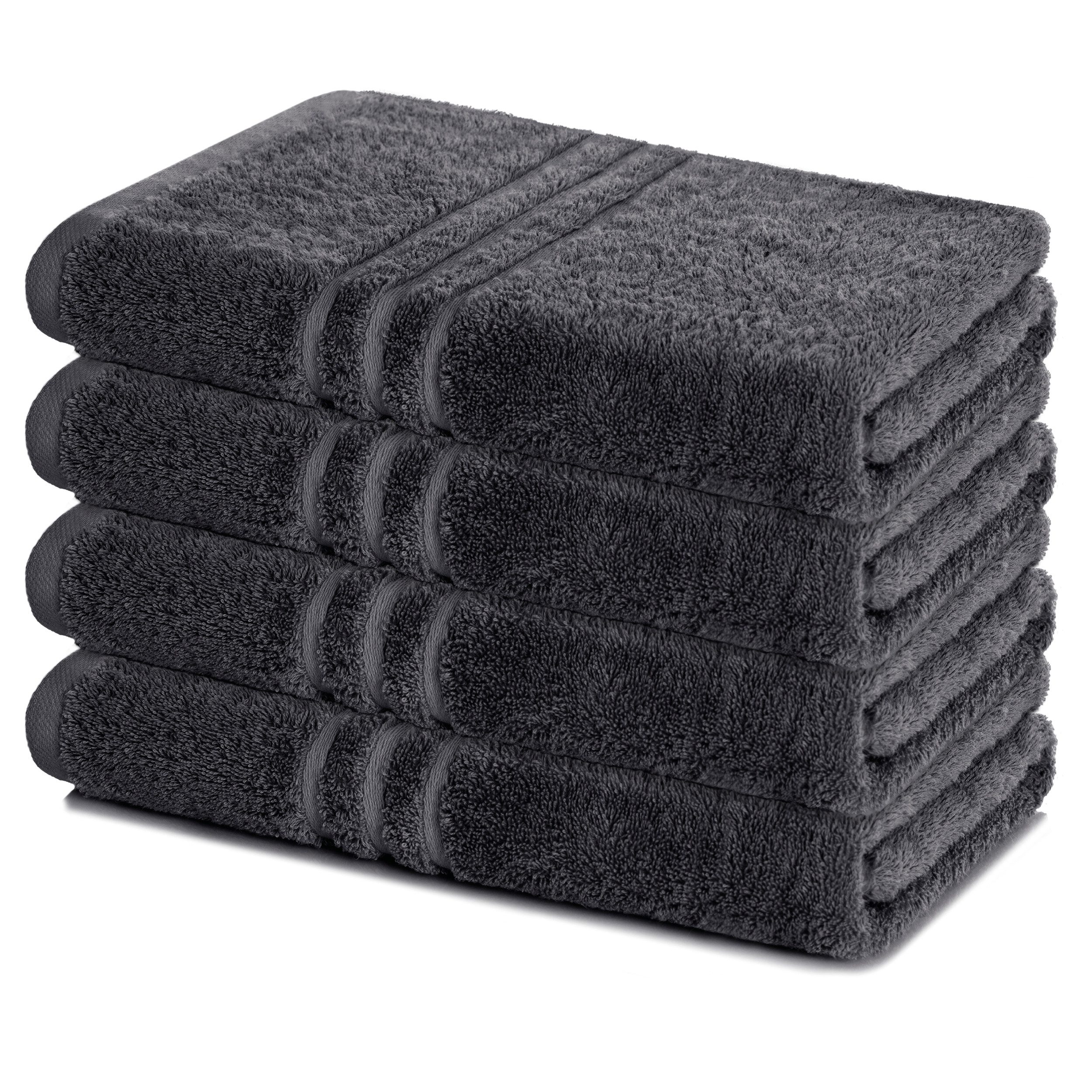 Lavea Duschtücher 4er Set Duschtuch 70 x 140 cm, Elena Frottee Handtücher, (Set, 4-St), Dusch-Handtuch, 500 g/m² Frottier, weich & saugstark, pflegeleicht