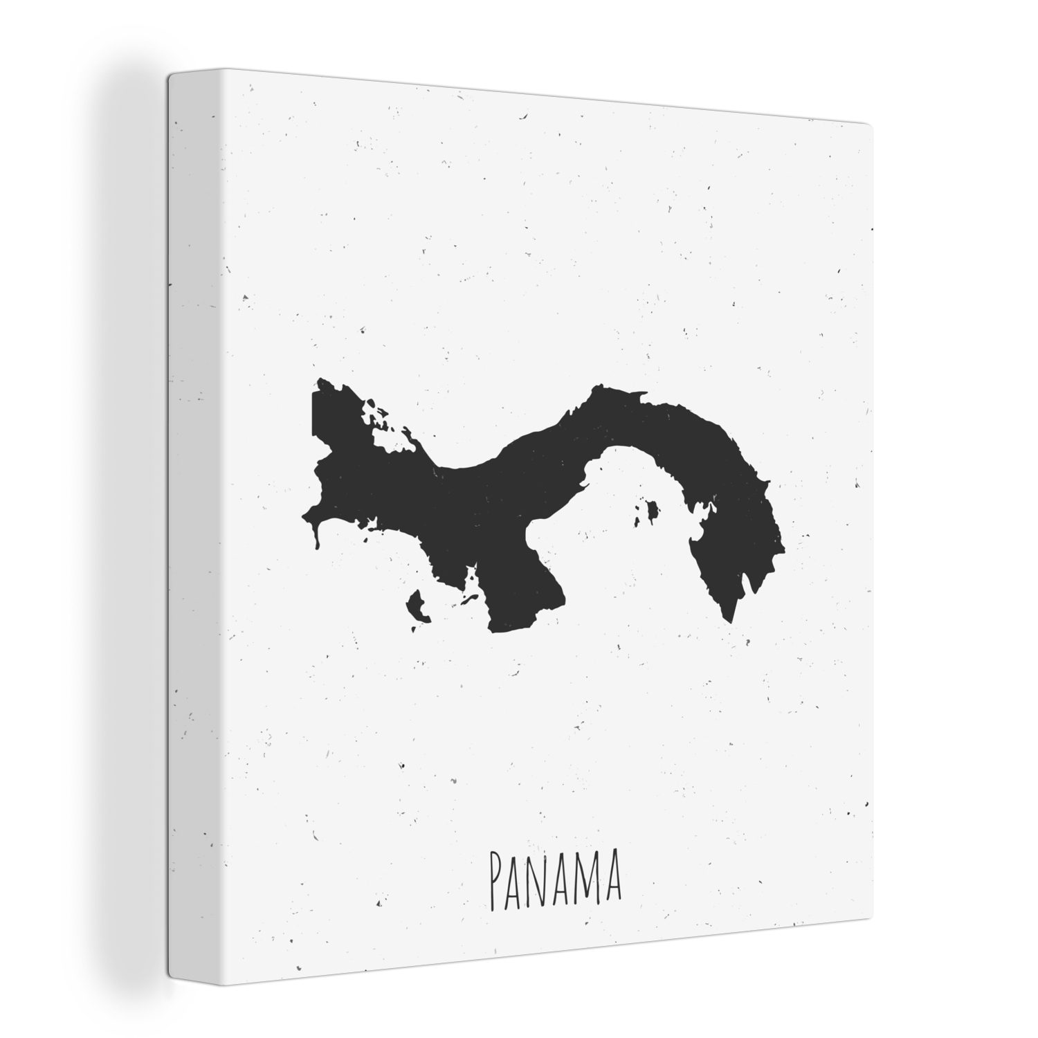 OneMillionCanvasses® Leinwandbild Eine Illustration der Karte von Panama auf weißem Hintergrund, (1 St), Leinwand Bilder für Wohnzimmer Schlafzimmer
