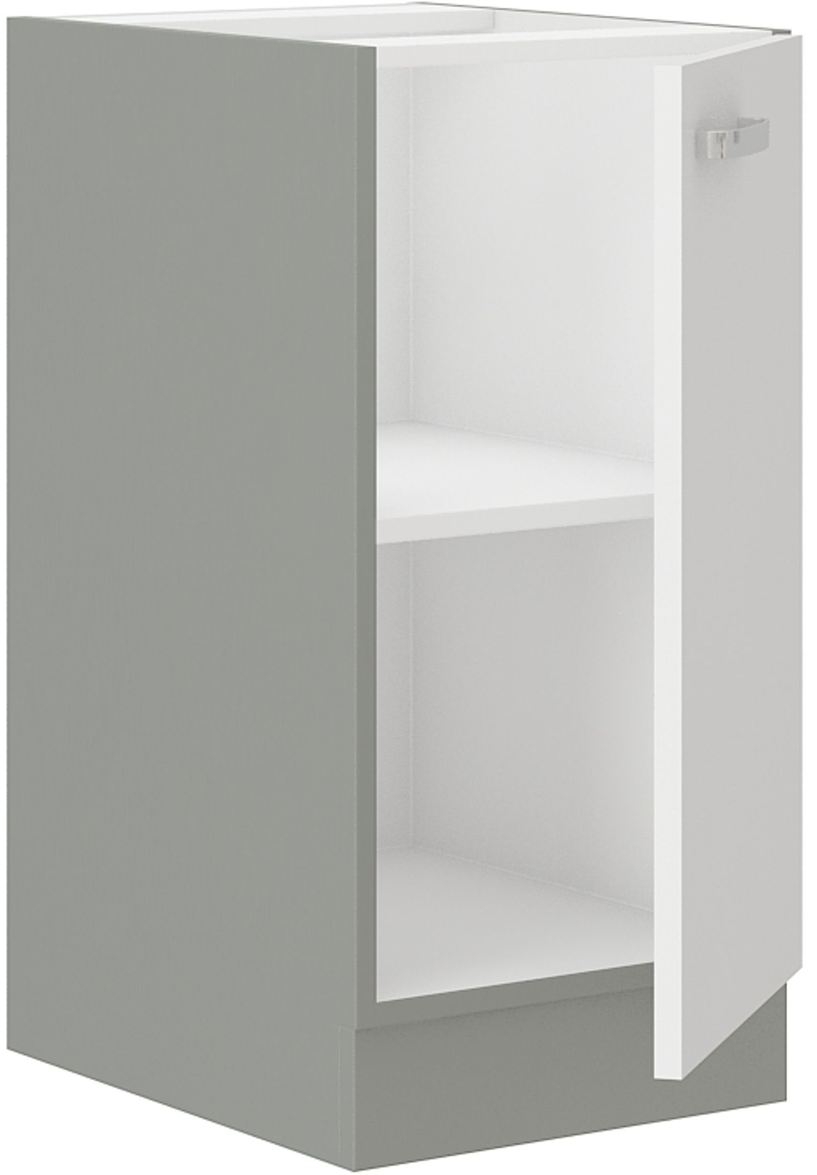Küchen-Preisbombe Unterschrank 40 cm Küche Bianca Weiß Hochglanz + Grau Küc günstig online kaufen