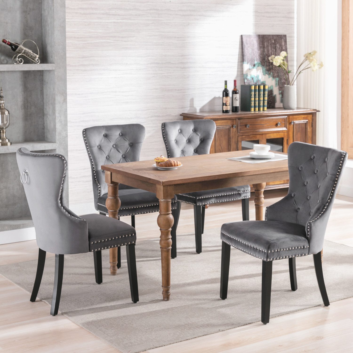 Flieks Esszimmerstuhl (4er Set, 4 St), 4er Set Polsterstühle Küchenstuhl Wo günstig online kaufen