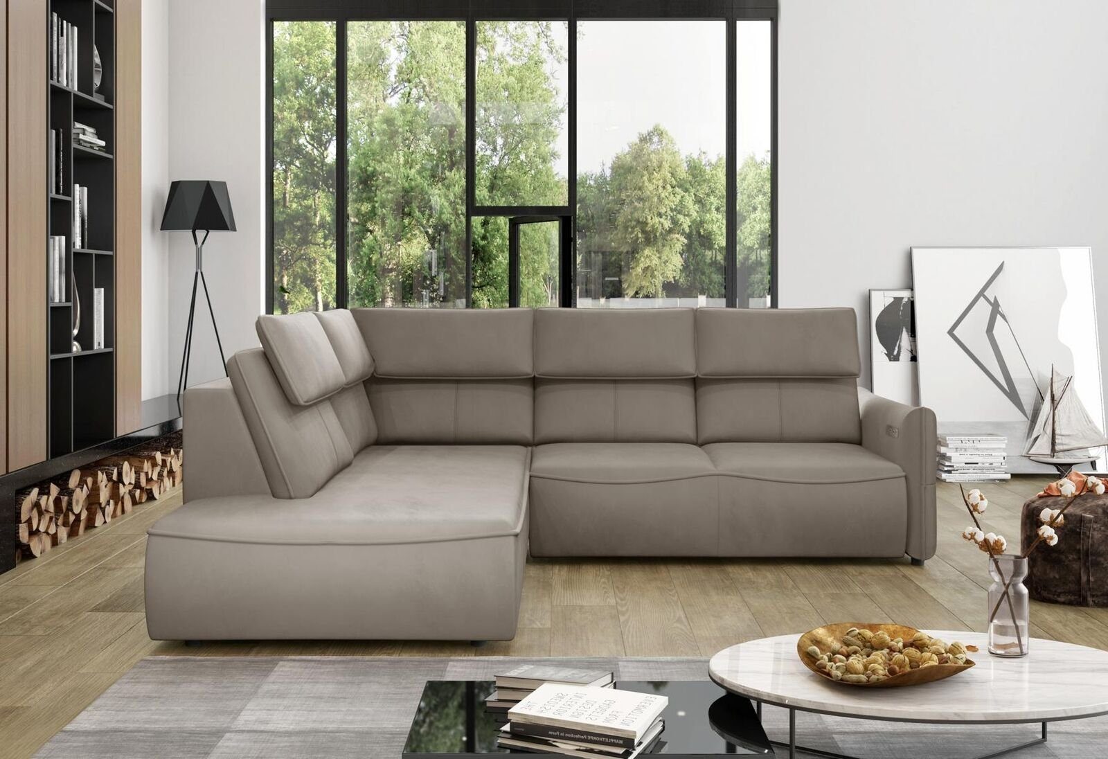 JVmoebel Ecksofa, Sofas L Form Sofa Couch Polster Wohnlandschaft Design Ecksofa Textil