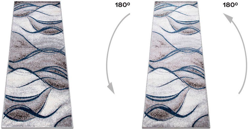 OTTO home Läufer Tritom, rechteckig, Höhe: 9 mm, mit besonders weichem Flor, Kurzflor, modernes Wellen Muster