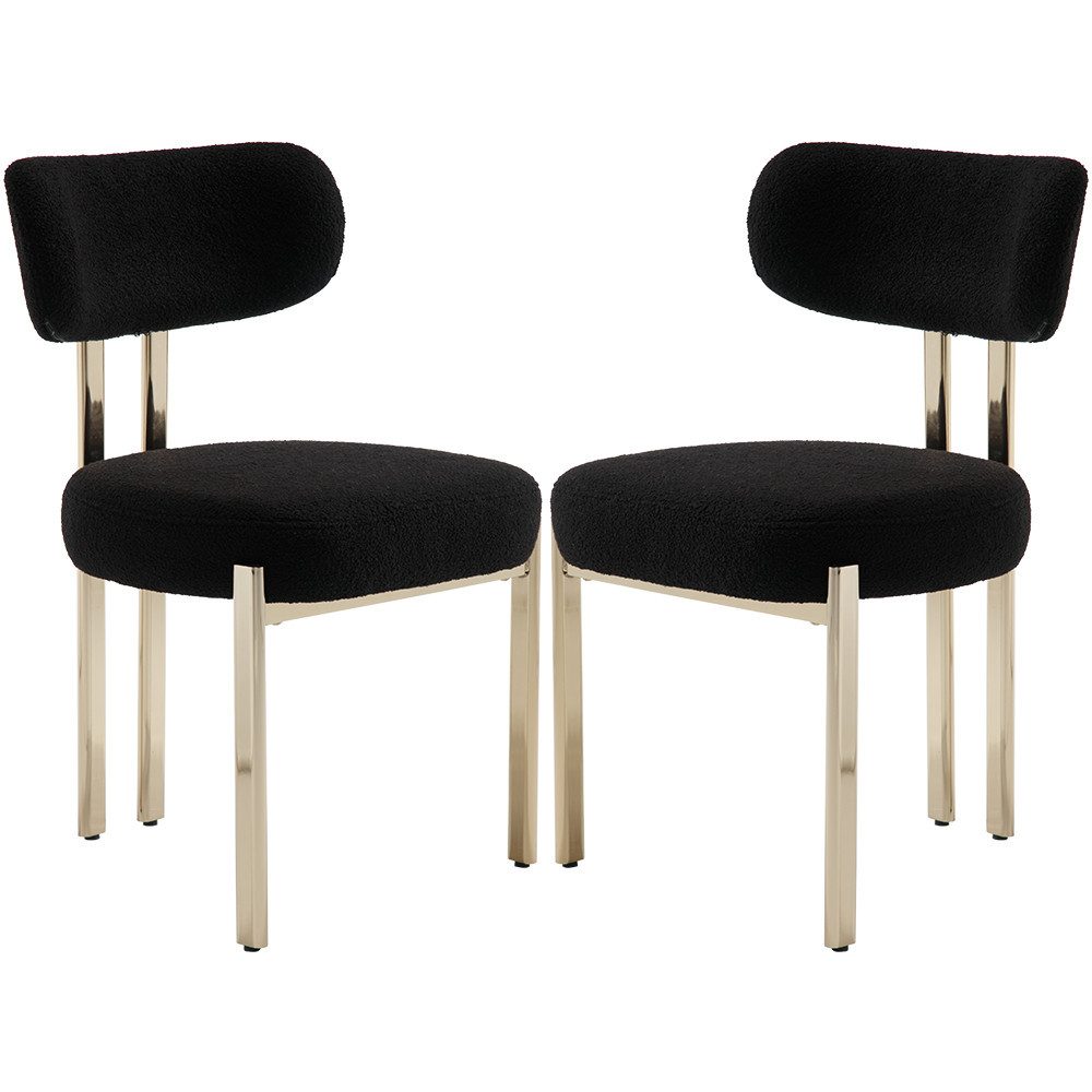 WAHSON OFFICE CHAIRS Esszimmerstuhl aus Teddystoff 2er Set Küchenstuhl mit günstig online kaufen