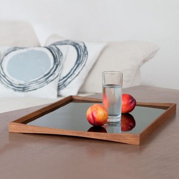 Architectmade Dekotablett Turning Tray Wendetablett (Medium); Zweifarbiges Serviertablett aus Laminat/Teakholz; Tablett in 30 x 48 cm