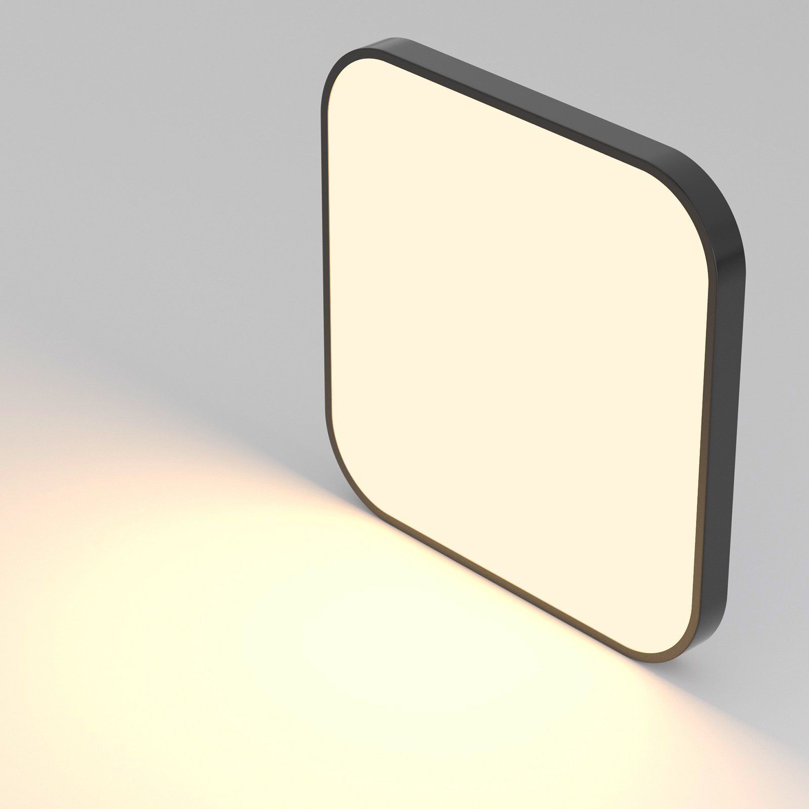 Nettlife LED Deckenleuchte LED Deckenleuchte FlachWarmweiß27cmQuadratSchwar günstig online kaufen