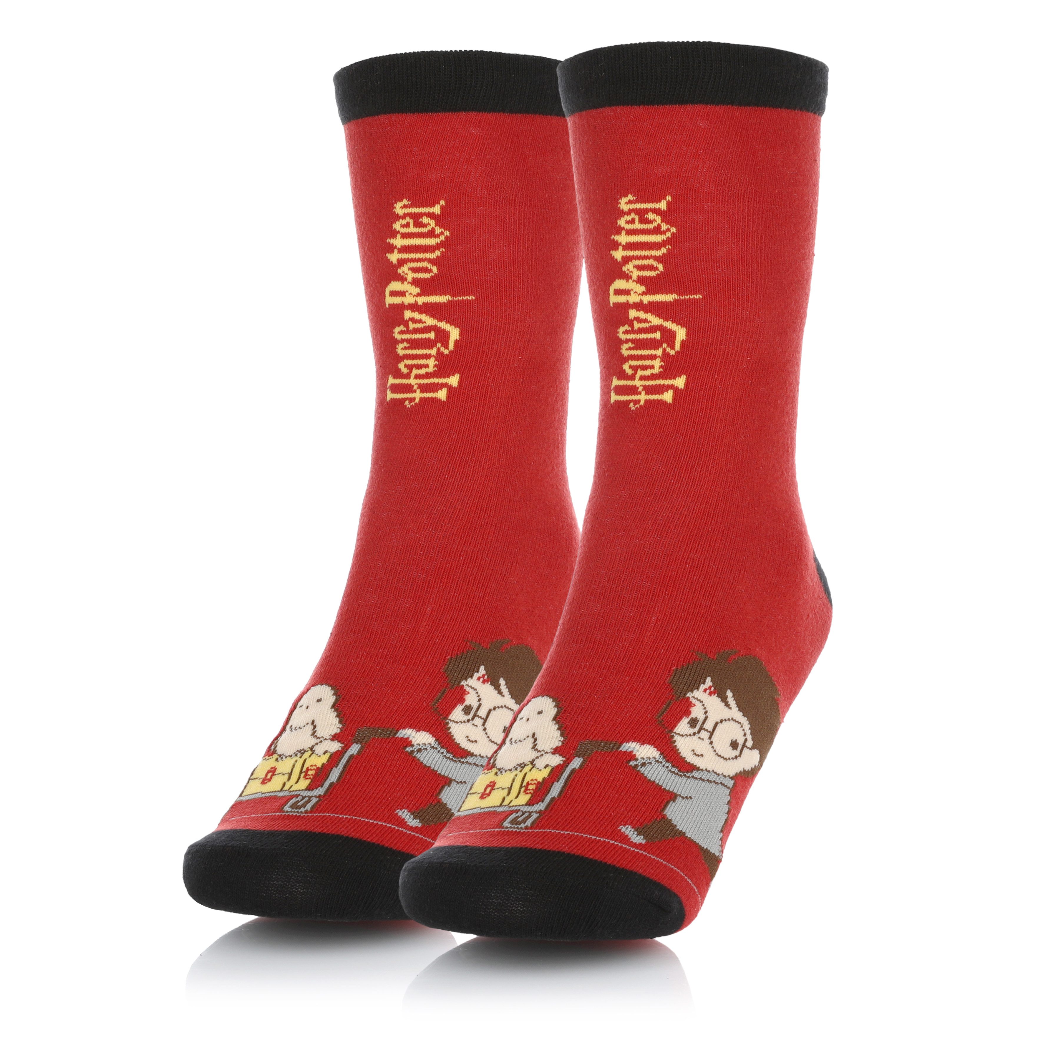 Harry Potter Socken Bunte Motiv Socken aus Baumwoll als Accessoire (5er Pack) Geschenke für Erwachsene und Teenager - Größe 35-41