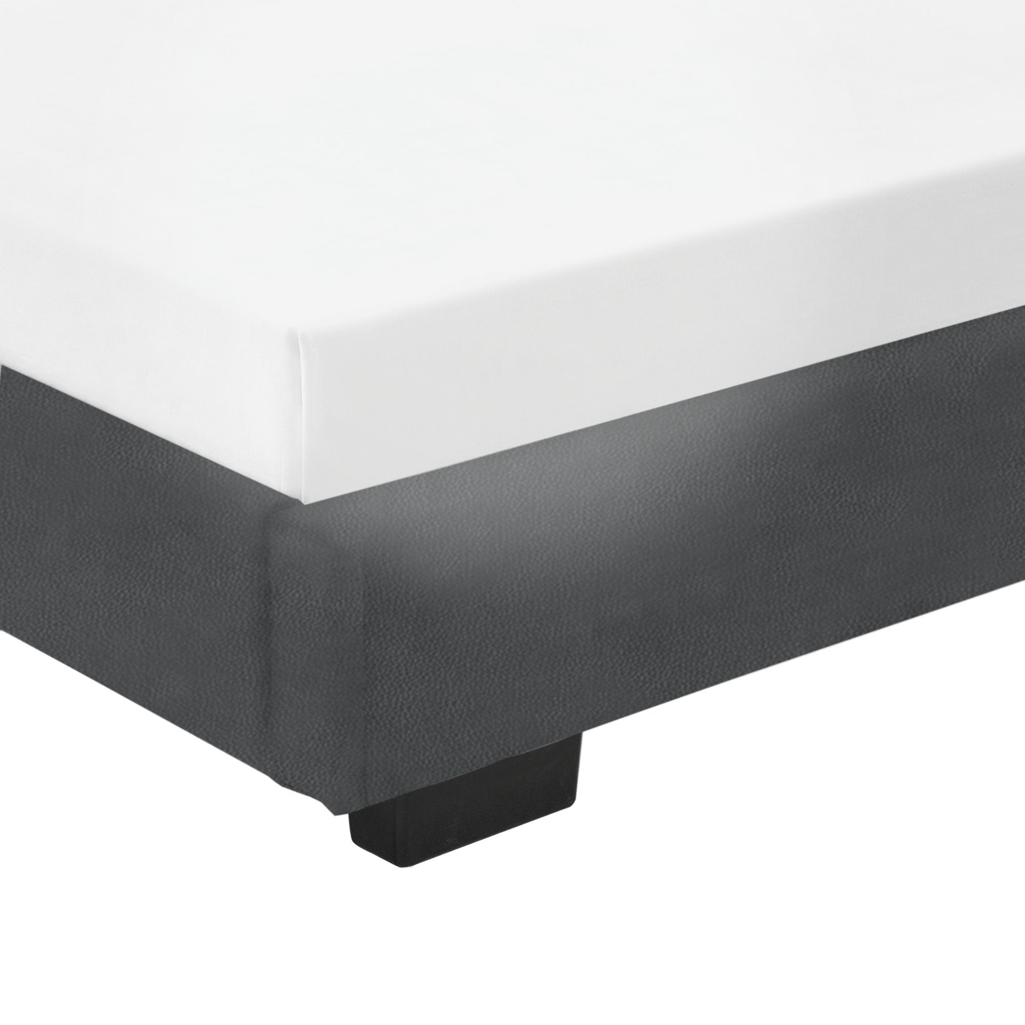Corium Polsterbett, »Masari« Modernes Bett 90x200cm mit Lattenrost schwarz Kunstleder