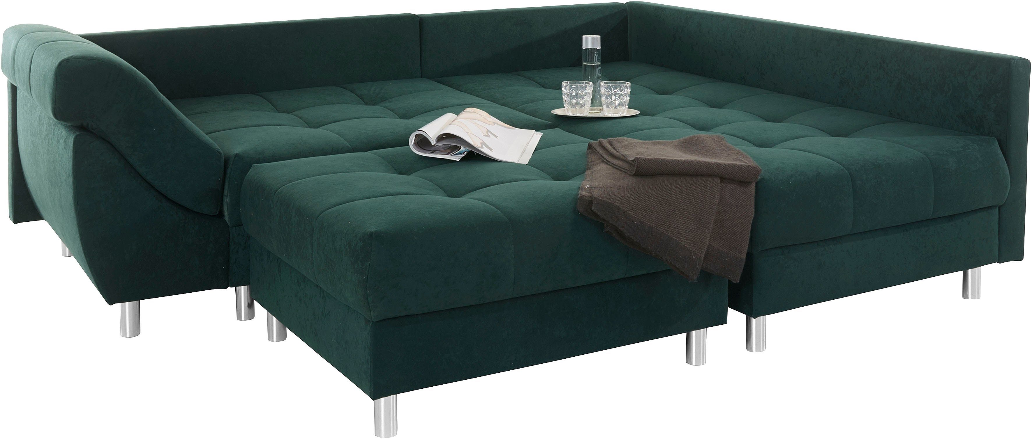 oder rechts links Joseli, (Spar-Set), Recamiere Polstergarnitur montierbar COLLECTION AB Ecksofa Hocker, und