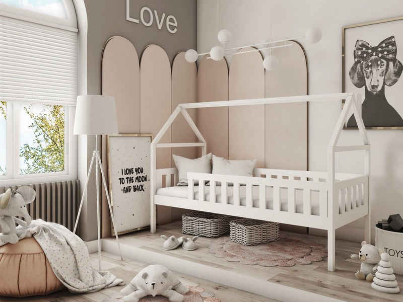 Horten Hausbett Hausbett Stuttgart - Kinderbett mit Rausfallschutz und Schubladen (Spar-Set)