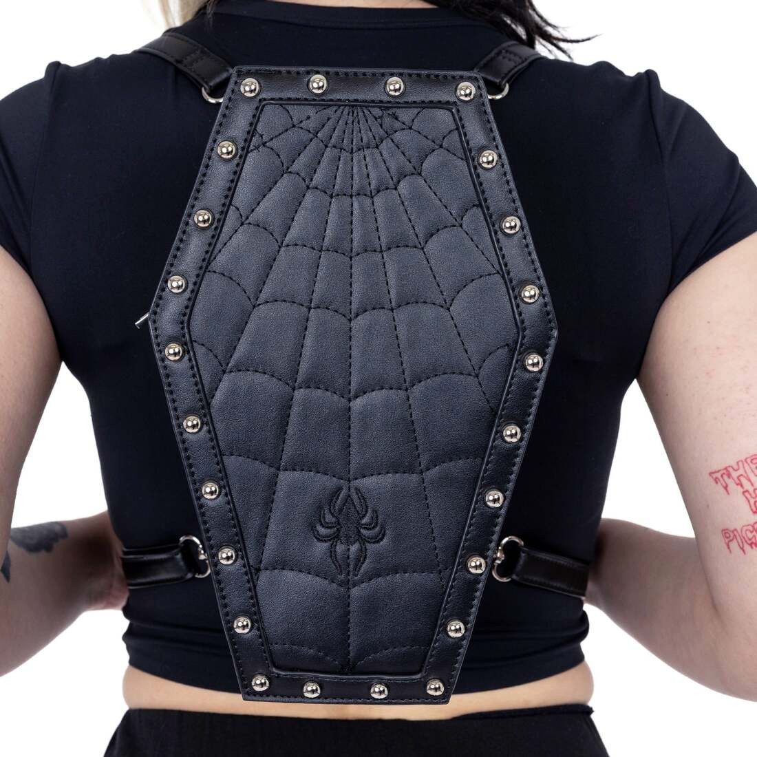 Heartless Handtasche Web Weaver, Sarg Tasche Coffin Spinne Grufti Goth Gothic