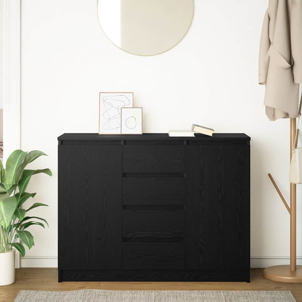 vidaXL Sideboard Sideboard mit Schubladen Schwarz günstig online kaufen