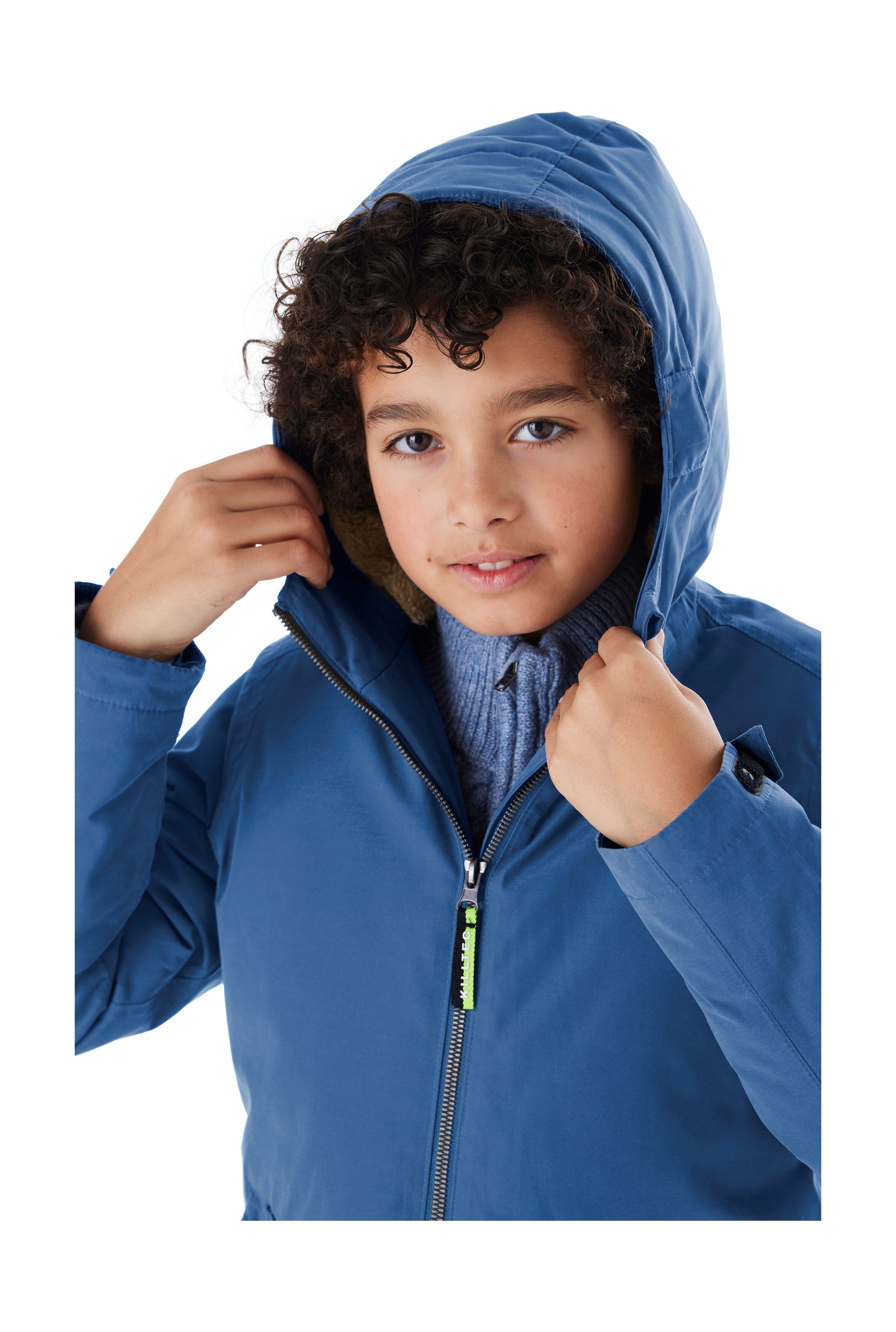 Killtec Funktionsjacke KOW 377 BYS JCKT Wasserdichte Funktionsjacke mit Kapuze, warmem Futter und Kinnschutz – Bild 4 von 5