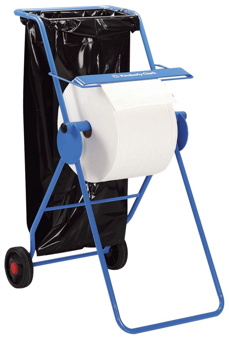 Wypall Papierkorb Wypall® 6155 Fahrbarer Bodenständer für L20 Wischtuch-Großrollen, blau