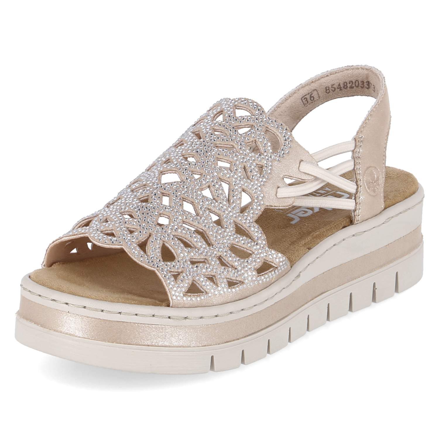 Rieker Rieker V4941-60 Damen Synthetik beige Sandalette