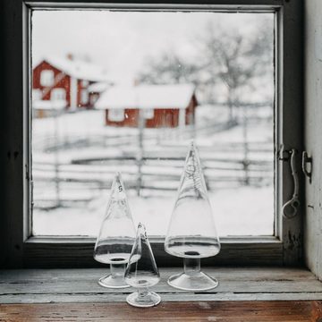 Storefactory Scandinavia Weihnachtsfigur Tannenbaum "Granbo", Glas (HxB) 7x15 cm, klar