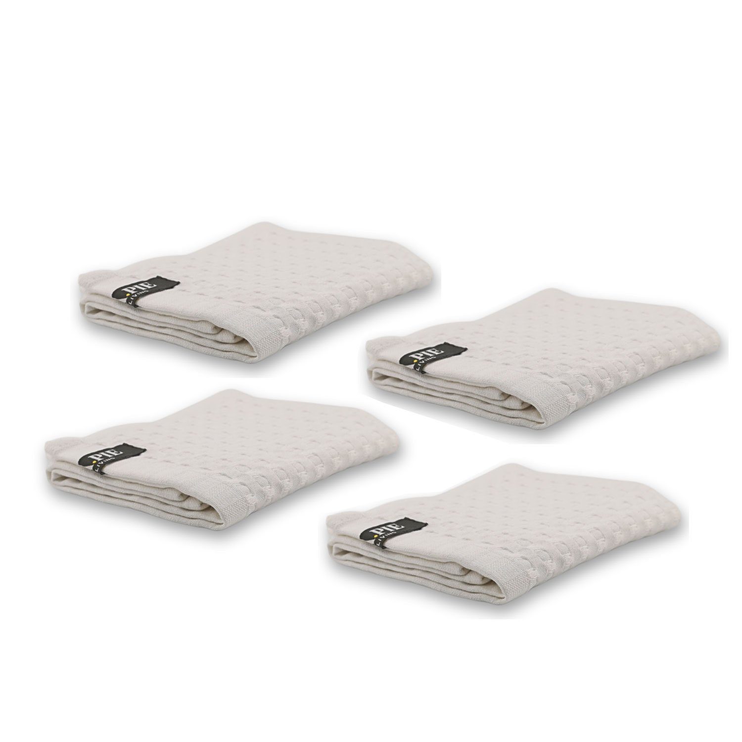 AGA.PIE Waschlappen Bambus Lyocell Waschlappen-Set (4 Waschlappen), Waffeldesign, Waffelpique