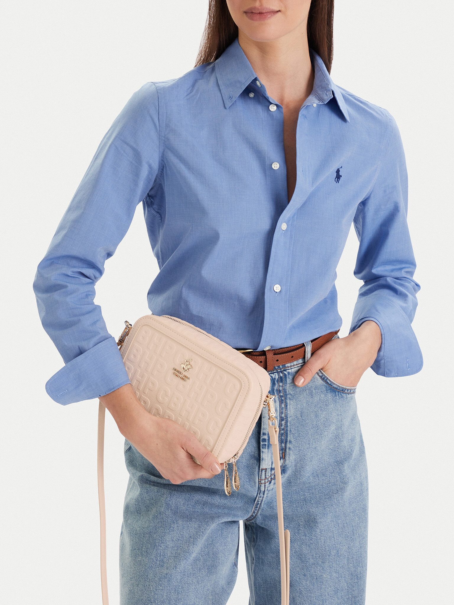 BEVERLY HILLS POLO CLUB Handtasche Beverly Hills Polo Club Damenhandtasche Écru BEVERLY HILLS POLO CLUB-E
