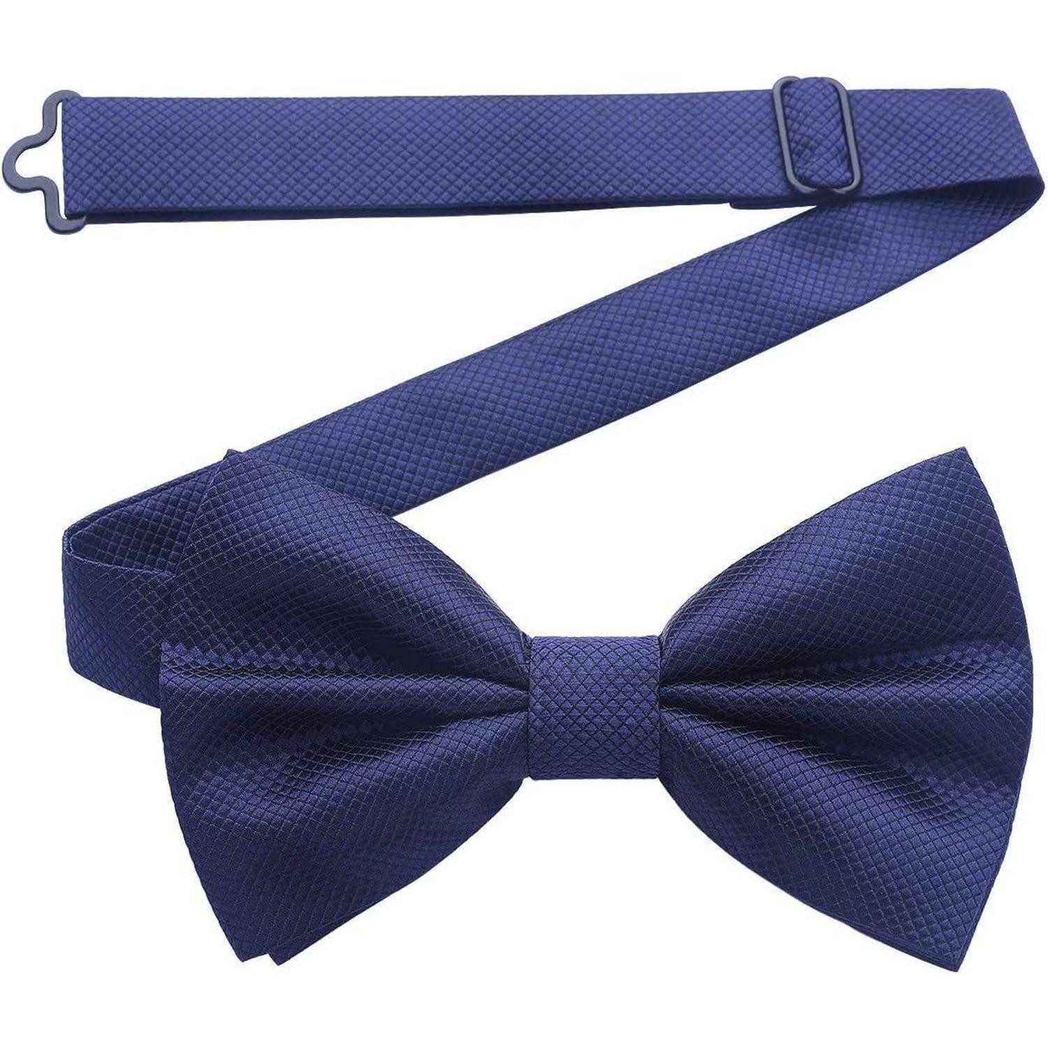 LuxusKollektion Fliege Fliege Herren verstellbar gebunden Paisley Hochzeit Anzug Marineblau