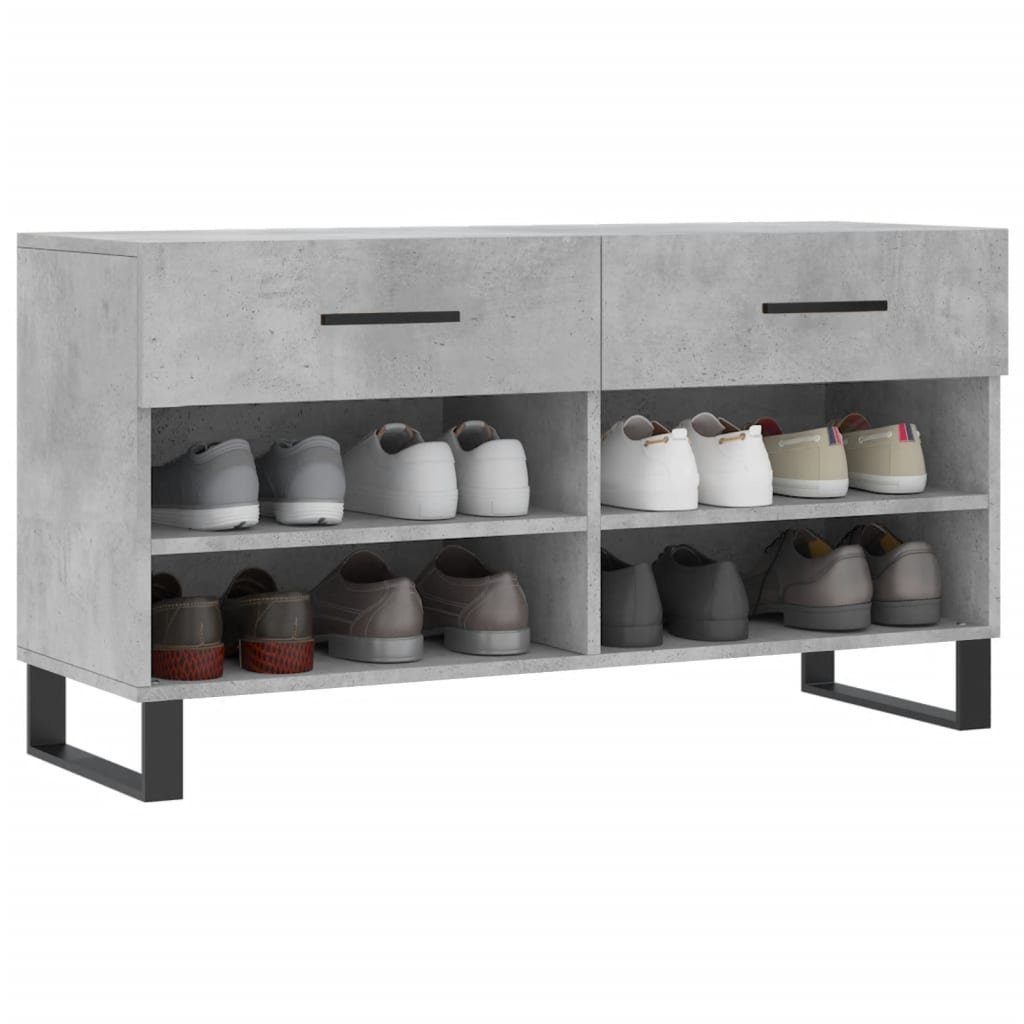 vidaXL Schuhregal Schuhbank Betongrau 102x35x55 cm günstig online kaufen