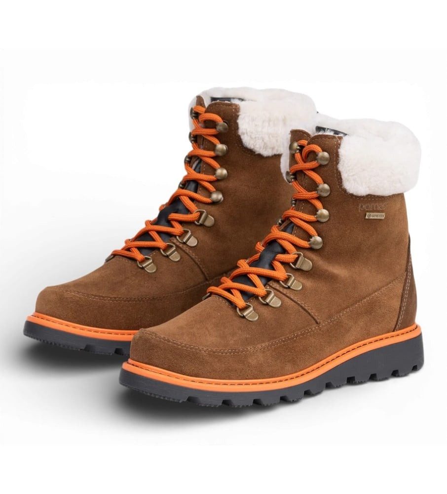 Pomar PÄIVI GTX (Suedeleder, wasserdicht, Lammfell gefüttert) braun Damen Winterstiefel