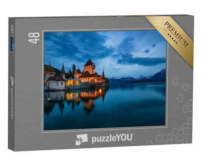 puzzleYOU Puzzle Schloss Oberhofen, Schweiz, 48 Puzzleteile, puzzleYOU-Kollektionen Schweiz
