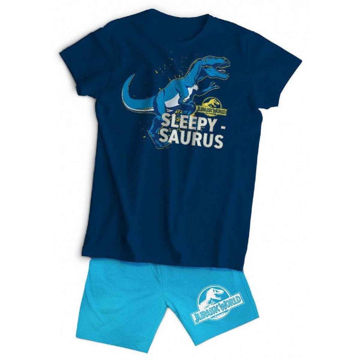 Jurassic World Schlafanzug - Kinder Schlafanzug Set Kurzarm Baumwolle Sommer Pyjama Set (2 tlg)