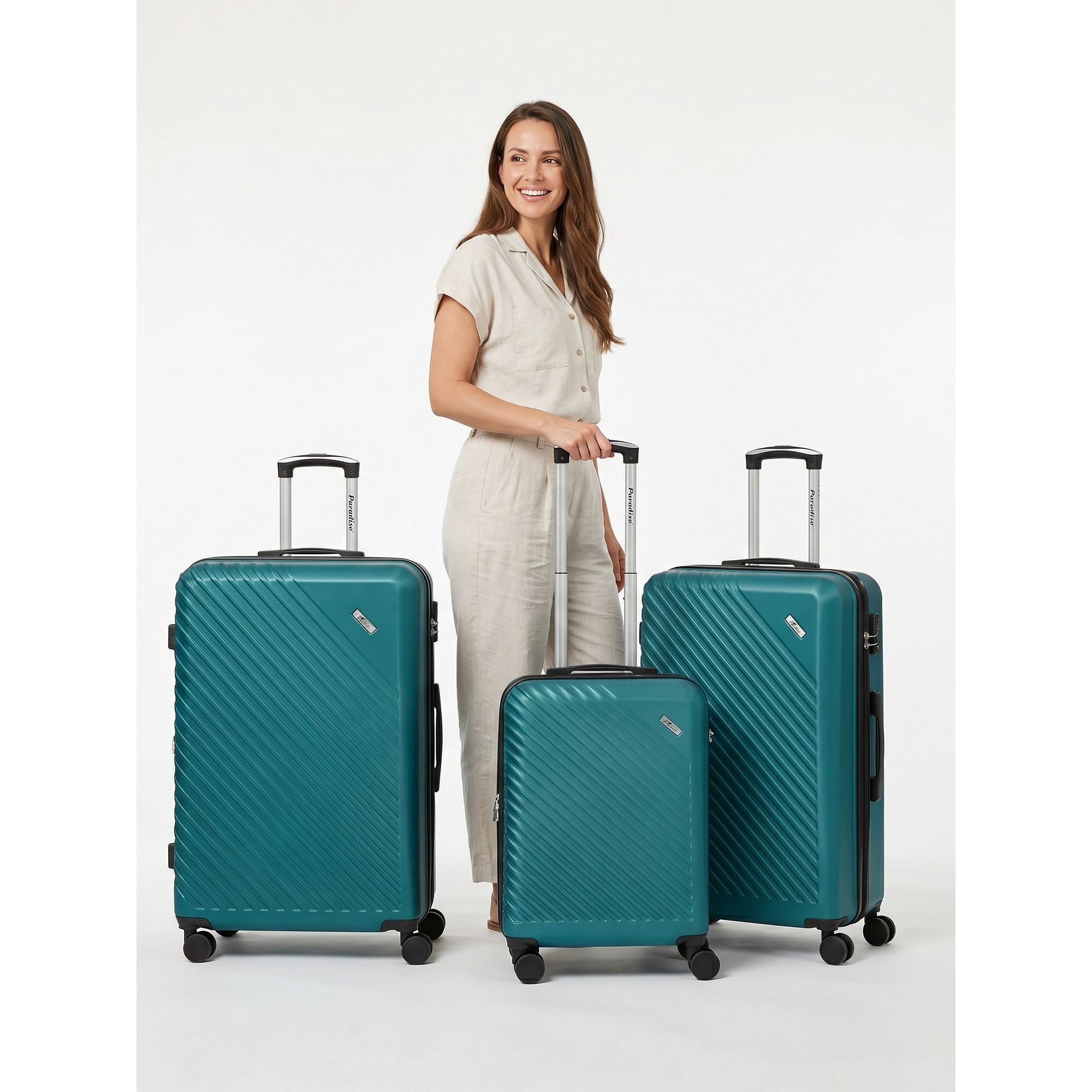 CHECK.IN® Trolleyset Paradise 2.0, 4 Rollen, (3-teilig, 3 tlg), ABS