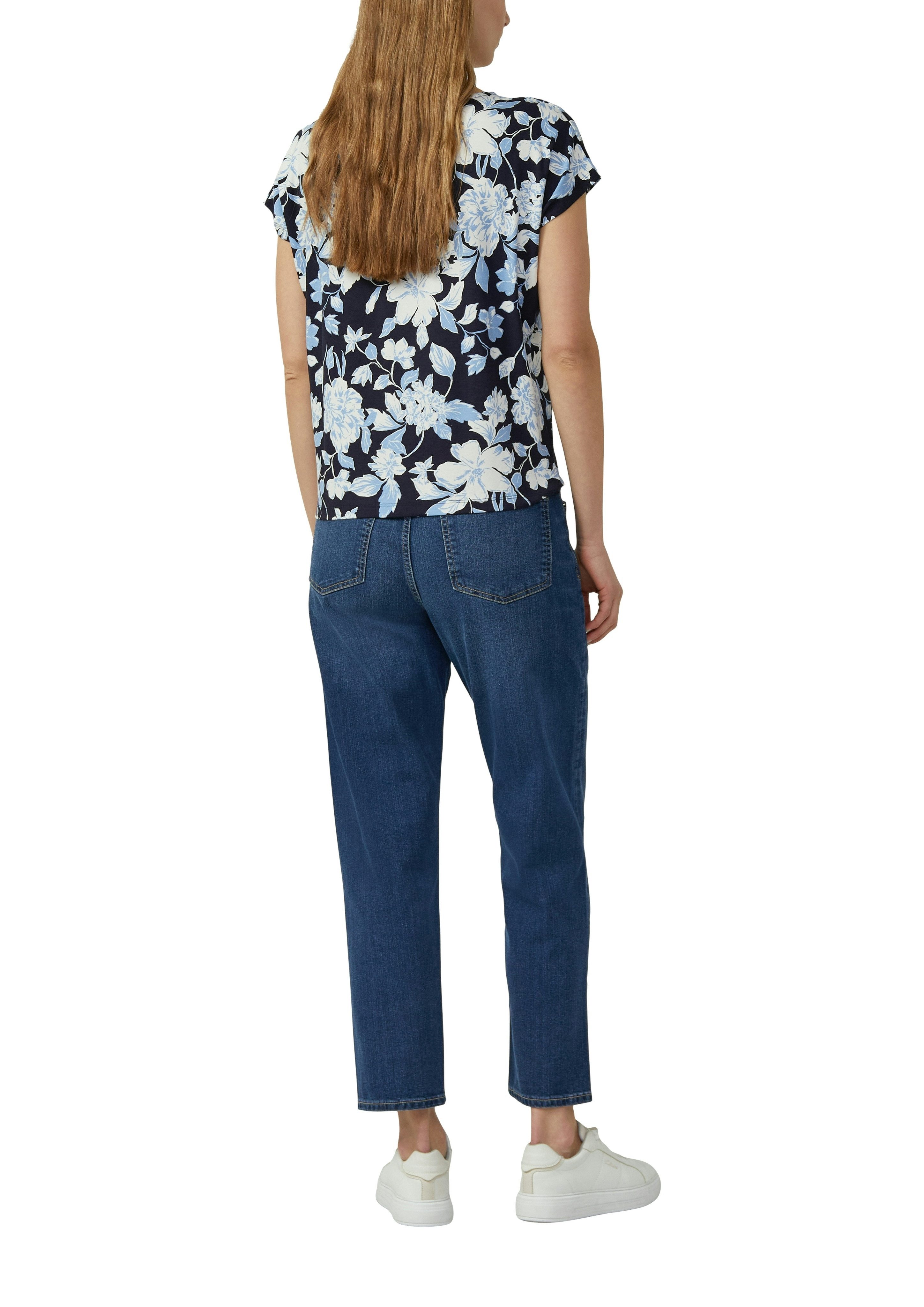 s.Oliver Kurzarmshirt Sommershirt mit grafischem Muster – Bild 2 von 4