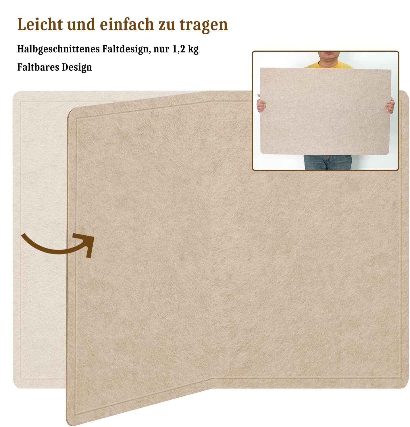 Agger Pinnwand 60 × 40 cm Filz-Pinnwand, Wanddekor-Korktafel, Anschlagtafel, Fotodisplay-Tafel – Bild 3 von 5