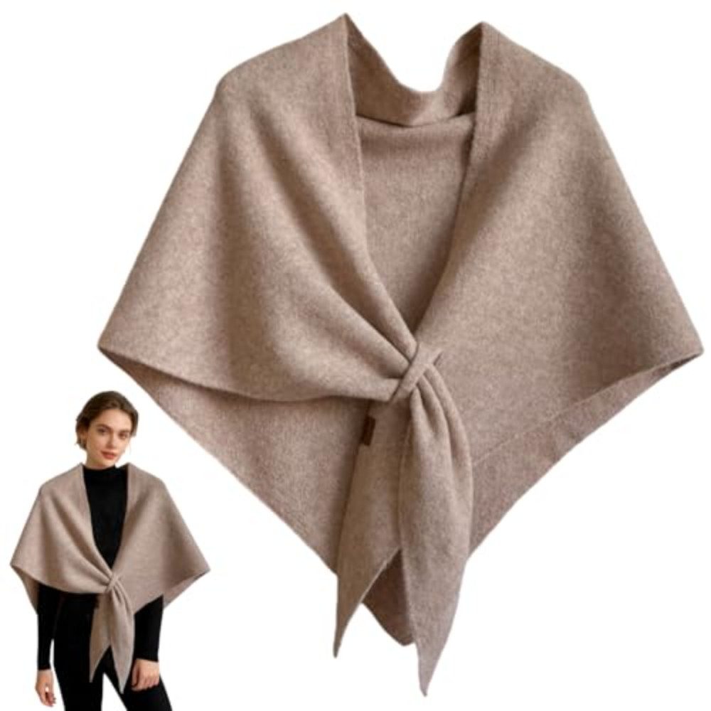 Blusmart Dreieckstuch Damen Dreieck Poncho Schal aus Kaschmirimitat, (Stilvoll und warm, 185 × 75 cm), Für Herbst und Winter – Bild 2 von 5