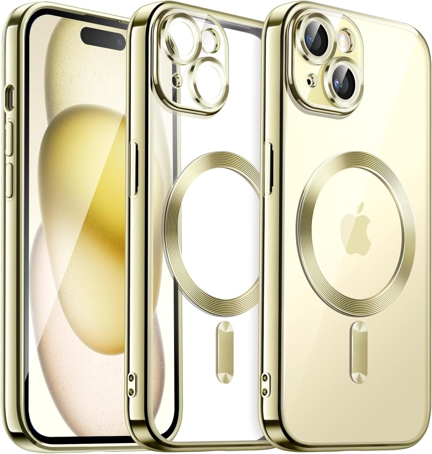 MSM Handyhülle Hülle für iPhone 15 Schutz MagSafe Silikon Slim Case Cover