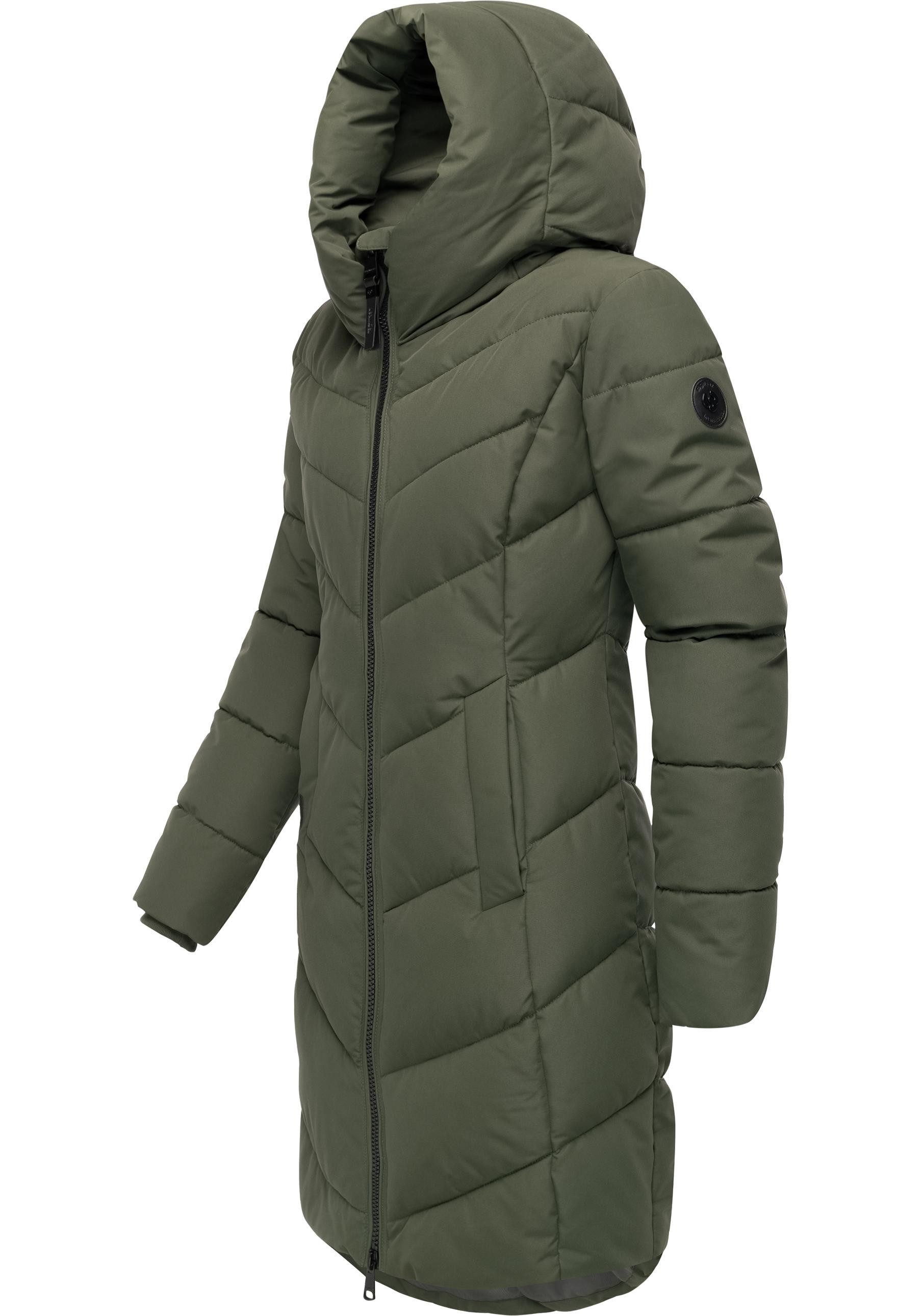 Ragwear Steppmantel Natalin YOUMODO Warmer Damen Wintermantel mit V-Steppung und Kapuze – Bild 2 von 5