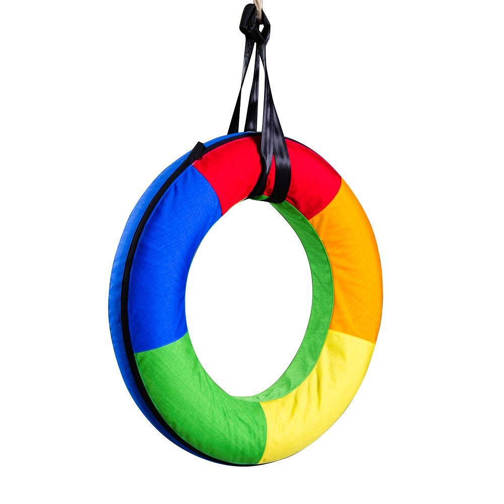 Sport-Thieme Einzelschaukel Reifenschaukel Rainbow, Ideal für Kitas, Kindergärten und Schulen